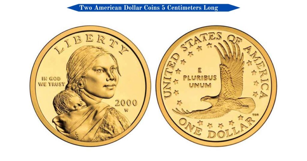 two-american-dollar-coins-5-centimeters-long