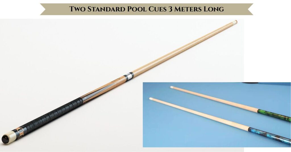 two-standard-pool-cues-3-meters-long